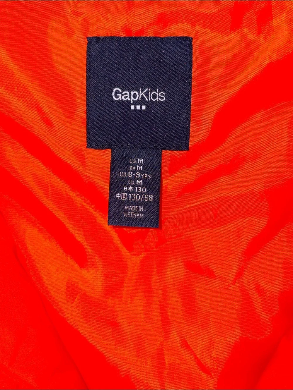 Kids M | GAP Bright Orange Quilted Kids Vest